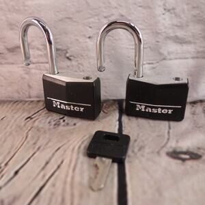 Master Lock 141D Cover Solid Body Keyed Padlock Set Of 2